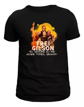 Camiseta Frei Gilson Estampa Católica Unissex