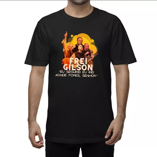 Camiseta Frei Gilson Estampa Católica Unissex